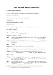 English Worksheet: Alan Partridge - A room with an Alan