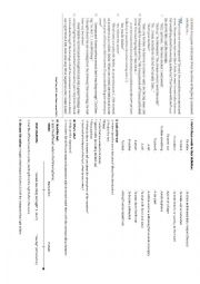 English Worksheet: Cold case extract reading comprehension