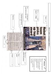 English Worksheet: How to write a newspaper article