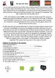 English Worksheet: the coca cola story