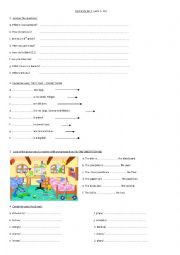 English Worksheet: revision sky 1