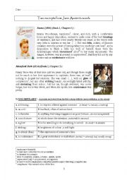 English Worksheet: Two excerpts from Jane Austens novels