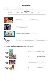 The lion king movie worksheet