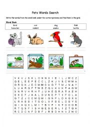English Worksheet: easy pets worksheet