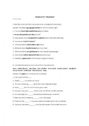 English Worksheet: advertisment and passive voice