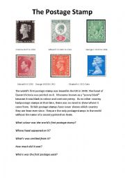 English Worksheet: The Postage Stamp