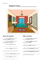 English Worksheet: Room