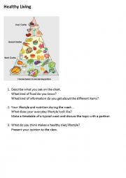 English Worksheet: Healthy living