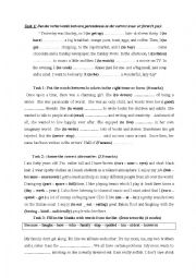 English Worksheet: review activities