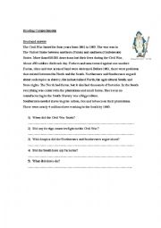 English Worksheet: Civil war