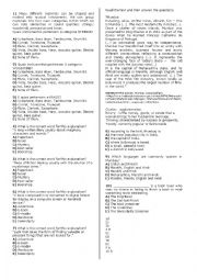 English Worksheet: Multiple choice text II