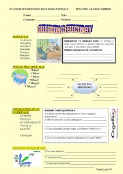 English Worksheet: Business English- Delegating Effectively