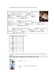 English Worksheet: Simple Past Activities