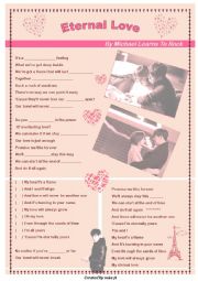 Eternal love (song worksheet) 