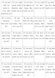 English Worksheet: Subjunctive Mood Card Game