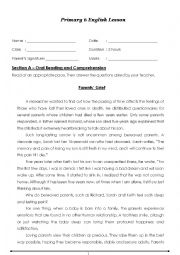 English Worksheet: English Oral Primary 6