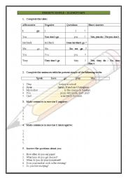 English Worksheet: PRESENT SIMPLE 