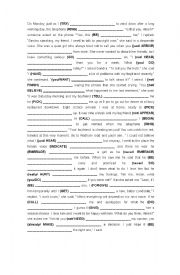 English Worksheet: Mixed tense exercise