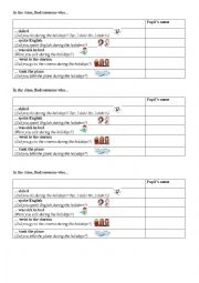 English Worksheet: CLASS ACTIVITY-find someone who...