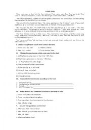 English Worksheet: A Sad Story
