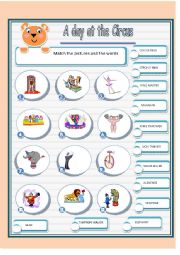 English Worksheet: A DAY AT THE CIRCUS 2