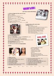 English Worksheet: BANG BANG by Jessie J, Nicki Minaj and Ariana Grande