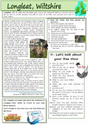 English Worksheet: Longleat Park in Wiltshire 