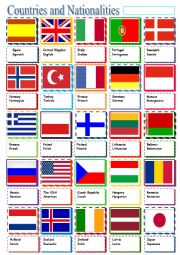 English Worksheet: Countries & Nationalities