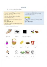 English Worksheet: k sound: spelling