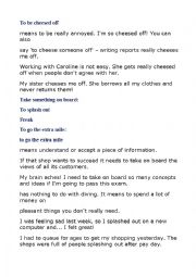 English Worksheet: English Words and phrases advanced