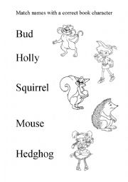 English Worksheet: Treetops characters
