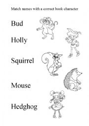 English Worksheet: Treetops characters