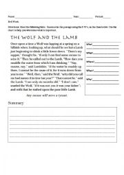 English Worksheet: Summarization Strategies