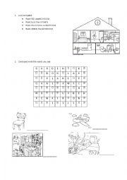 English Worksheet: Part of the house