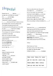 English Worksheet: Hopeful