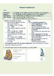 English Worksheet: Present continuous