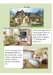 English Worksheet: My house