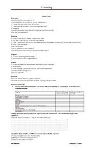 English Worksheet: Small Talk