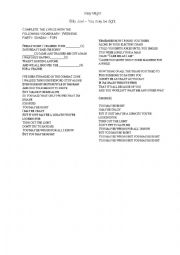 English Worksheet: Listening billy joel - may or might