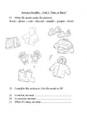English Worksheet: Backpack Gold 3 - review unit 5 