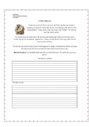 English Worksheet: The Wise Owl