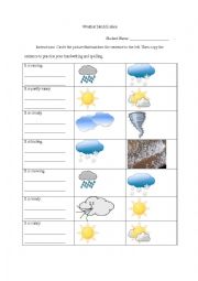 English Worksheet: Weather Identification