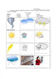 English Worksheet: Weather Worksheet