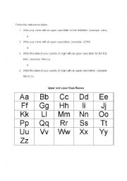 Upper and Lower Case Practice