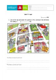 English Worksheet: Places in town