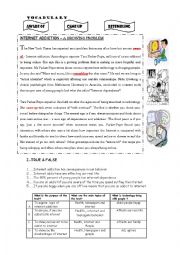 English Worksheet: internet addiction