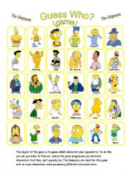 English Worksheet: Simpsons