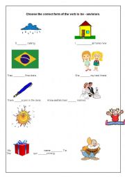 English Worksheet: To be Verb