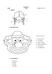 English Worksheet: Parts of the Face