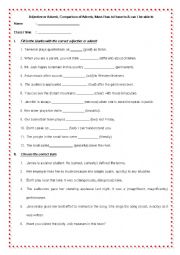 English Worksheet: Grammar Exercise